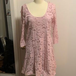 Free people Lilac lace mini dress